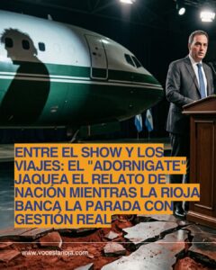  Entre el show y los viajes: El “AdorniGate” jaquea el relato de Nación mientras La Rioja banca la parada con gestión real