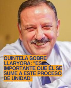 Quintela convoca a Llaryora a la unidad del PJ rumbo a 2027